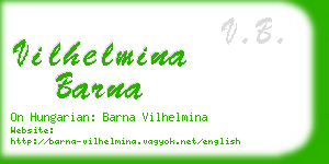 vilhelmina barna business card
